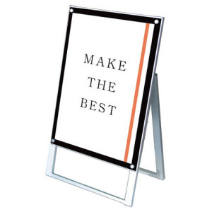 PSSK ポスター用スタンド看板 B2 ブラック/シルバー 片面 (PSSK-B2KB)