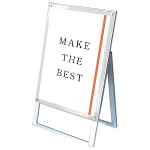 PSSK ポスター用スタンド看板 B2 ホワイト/シルバー 片面 (PSSK-B2KW)