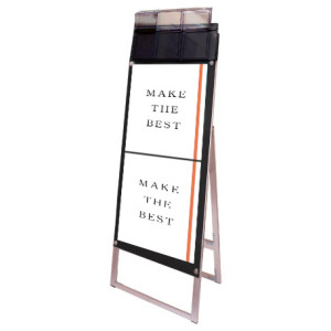 ポスター用スタンド看板パンフレットケース付 A3 ブラック 片面 (PSSKP-A3TTKB-G)