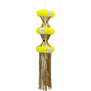 【2026年夏】クリスタル2連つづみ吹流し イエロー (No.002914)