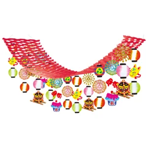 【2026年夏】提灯みこし(赤)プリーツハンガー (No182-21)