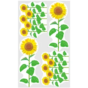 【2026年夏】ウィンドウステッカー ひまわり (No182-8)