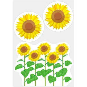 【2026年夏】ウィンドウステッカー(小) ひまわり (No182-7)