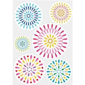 【2026年夏】ウィンドウステッカー(小) 花火 (No182-7)