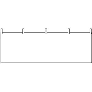 白無地 販促横幕 W1800×H600mm  (1524)