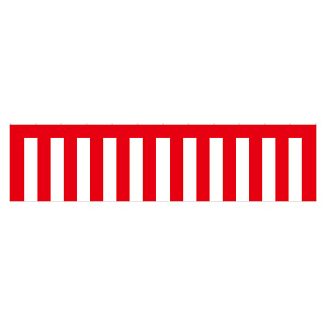 紅白幕 トロピカル 高さ1800mm×4間(幅7200mm)(23947)