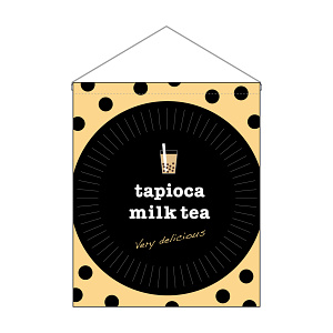 タピオカ 吊り下げ旗 tapioca milk tea (29927)