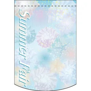 Summer Fair (シェル) アーチ型 ミニフラッグ(遮光・両面印刷) (61054)