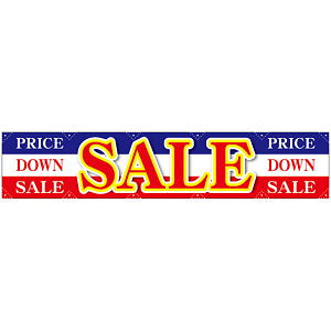 横断幕SALE 青白赤 W3000×H600 (63104)