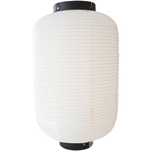 【十二号】長提灯 無地 カラー:白 (9119)