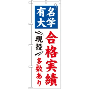 のぼり旗 有名大学 合格実績 現役多数あり (GNB-780)