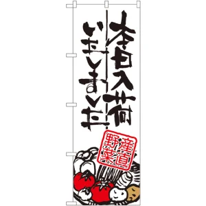 のぼり旗 本日入荷しました 産直野菜 (SNB-986)