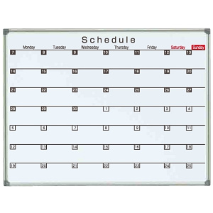 ホワイトボード AXシリーズ (壁掛) 予定表 横書き AX34SG 板面寸法 W1210×H920 (AX34SG)
