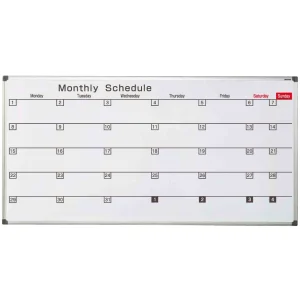 ホワイトボード AXシリーズ (壁掛) 予定表 横書き AX36SG 板面寸法 W1810×H920 (AX36SG)
