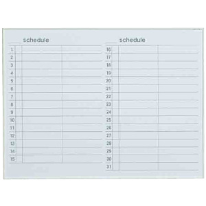 ホワイトボード MRシリーズ (壁掛) スケジュール MR34Y 板面寸法 W1210×H910 (MR34Y)