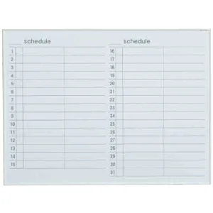 ホワイトボード MRシリーズ (壁掛) スケジュール MR34Y 板面寸法 W1210×H910 (MR34Y)