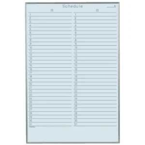 スチールホワイトボード Nシリーズ (壁掛) 2ヶ月予定 NV23Y 板面寸法 W600×H900 5枚セット (NV23Y)