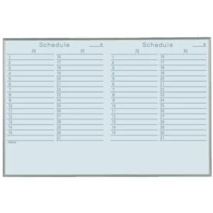 スチールホワイトボード Nシリーズ (壁掛) 2ヶ月予定 NV23YY 板面寸法 W900×H600 5枚セット (NV23YY)