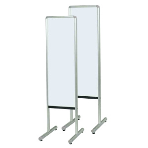 UD案内板 W600 表示面:両面ホーローホワイトボード  キャスター仕様 (Y8HH600C)