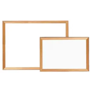 木枠スチールホワイト黒板 板面寸法:W494×H346 (800WM1)