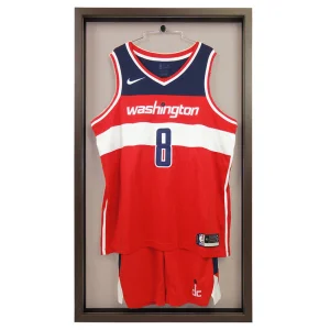 ユニフォーム額 バスケットボール用ユニフォームケース 片面 (受注生産品) オーク グレー UVアクリル (basket_uni_case(ow_gr_uv))