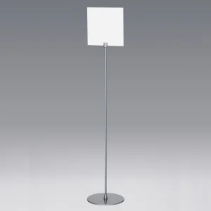 白無地板付きサインスタンド シルバー 210角 (2713-C-210x210)