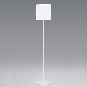 白無地板付きサインスタンド ホワイト 210角 (2713-W-210x210)