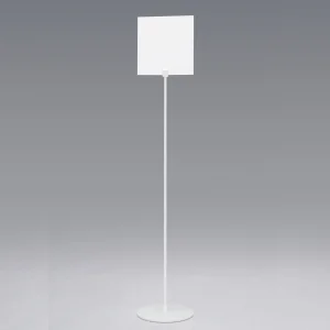 白無地板付きサインスタンド ホワイト 210角 (2713-W-210x210)