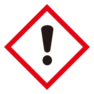 化学物質関係標識 GHSラベル 感嘆符 5枚入り サイズ: (中) ◇一辺/70mm (037207)