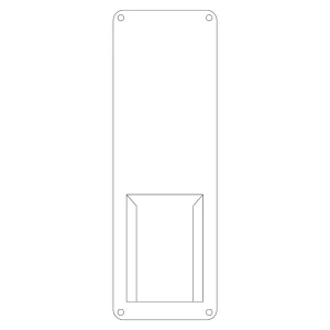 氏名標識 (スチールタイプ) 300×100×0.5mm 表記:無地 (白地) (045010)