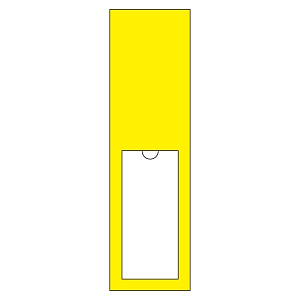 氏名標識 (樹脂タイプ) 無地 150×30×1mm カラー:黄 (046122)