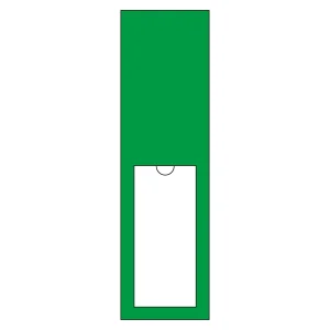 氏名標識 (樹脂タイプ) 無地 150×30×1mm カラー:緑 (046123)