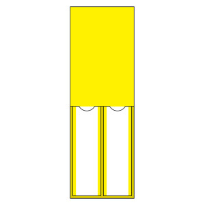 責任者氏名標識 (樹脂タイプ) 150×50mm 2名用 無地 黄 (46222)