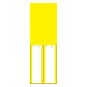 責任者氏名標識 (樹脂タイプ) 150×50mm 2名用 無地 黄 (46222)