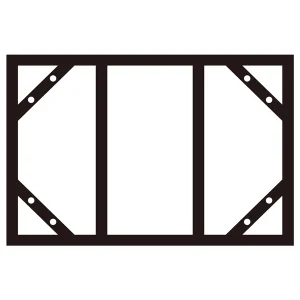 300×600mm明治山型標識用 連結掲示用スチール枠 スライドアングル KHT-3SA 605×912mm (53300)