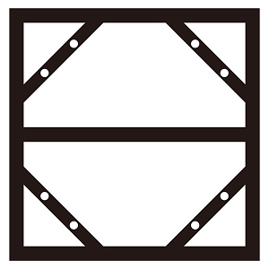 300×600mm明治山型標識用 連結掲示用スチール枠 スライドアングル KHY-2SA 610×605mm (55200)