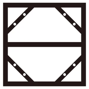 300×600mm明治山型標識用 連結掲示用スチール枠 スライドアングル KHY-2SA 610×605mm (55200)