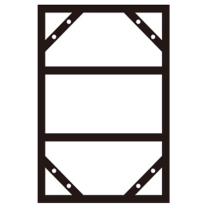 300×600mm明治山型標識用 連結掲示用スチール枠 スライドアングル KHY-3SA 912×605mm (55300)