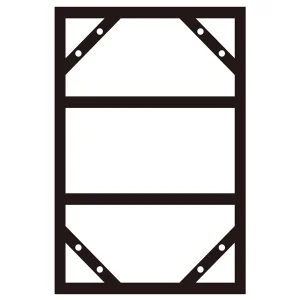 300×600mm明治山型標識用 連結掲示用スチール枠 スライドアングル KHY-3SA 912×605mm (55300)