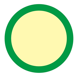 避難誘導標識 床用標識 蓄光ステッカー 40mm丸 10枚1組 (069004)