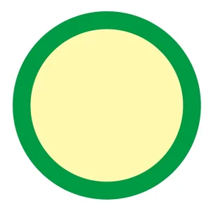 避難誘導標識 床用標識 蓄光ステッカー 40mm丸 10枚1組 (069004)