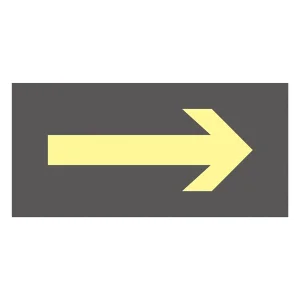 船舶用標識 右矢印 55×110×1mm (082901)