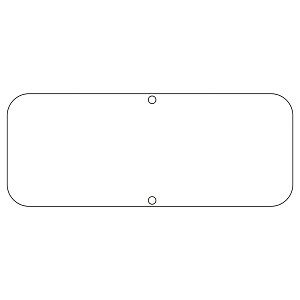 道路標識 150×400 表記:白無地 (133540)