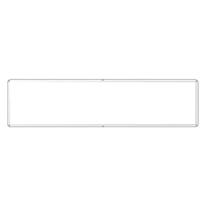 工場構内用実用標識 300×1200mm スチール製 白無地 (135600)