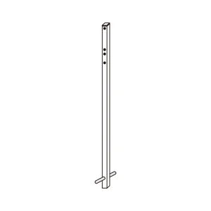 標識用ポール 埋め込み式 角ポール（金具付き） H2500mm (136011)