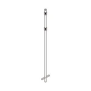 標識用ポール 埋め込み式 丸ポール（金具付き） 38.1mmφ×2750mm (136021)