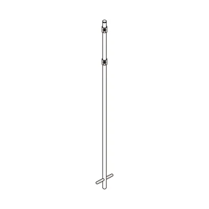 標識用ポール 埋め込み式 丸ポール（金具付き） 60.5mmφ×3000mm (136031)