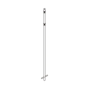 標識用ポール 埋め込み式 丸ポール（金具付き） 60.5mmφ×3600mm (136041)