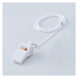 プラスチックホイッスル 12個1組 プラ笛402 白 (144403)