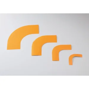 ガードテープ用コーナーテープ 10枚1組 オレンジ サイズ:50mm幅 (150025)